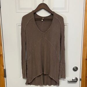 Free People Oversized Knitted Long Sleeve Too